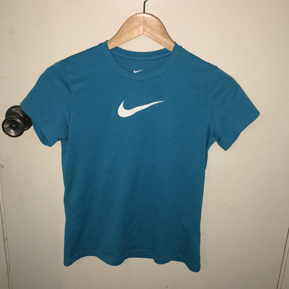 Blue Nike athletic shirt